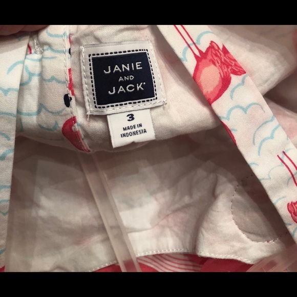 Janie and Jack Island Flamingo set - Picture 4 of 6